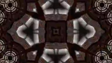 Psikedelik Kaleydoskop Patlaması simetrik kaleydoskop şekilleri patlıyor ve canlı renklerle beatendly döngülerde şekil değiştiriyor