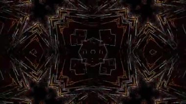 Psikedelik Kaleydoskop Patlaması simetrik kaleydoskop şekilleri patlıyor ve canlı renklerle beatendly döngülerde şekil değiştiriyor