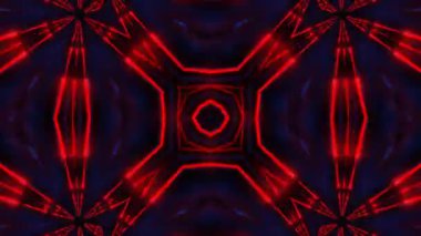 Psikedelik Kaleydoskop Patlaması simetrik kaleydoskop şekilleri patlıyor ve canlı renklerle beatendly döngülerde şekil değiştiriyor