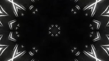 Psikedelik Kaleydoskop Patlaması simetrik kaleydoskop şekilleri patlıyor ve canlı renklerle beatendly döngülerde şekil değiştiriyor