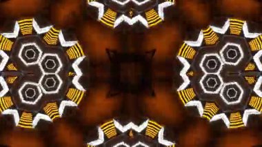 Psikedelik Kaleydoskop Patlaması simetrik kaleydoskop şekilleri patlıyor ve canlı renklerle beatendly döngülerde şekil değiştiriyor