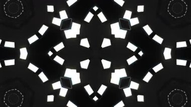 Psikedelik Kaleydoskop Patlaması simetrik kaleydoskop şekilleri patlıyor ve canlı renklerle beatendly döngülerde şekil değiştiriyor