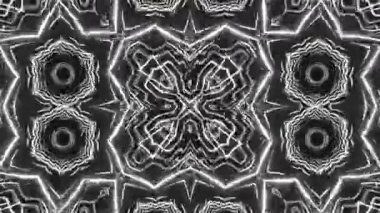 Psikedelik Kaleydoskop Patlaması simetrik kaleydoskop şekilleri patlıyor ve canlı renklerle beatendly döngülerde şekil değiştiriyor