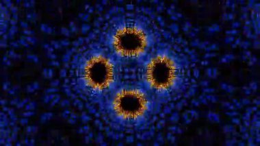 Psikedelik Kaleydoskop Patlaması simetrik kaleydoskop şekilleri patlıyor ve canlı renklerle beatendly döngülerde şekil değiştiriyor