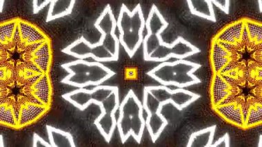 Psikedelik Kaleydoskop Patlaması simetrik kaleydoskop şekilleri patlıyor ve canlı renklerle beatendly döngülerde şekil değiştiriyor