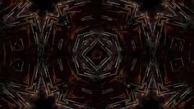 Psikedelik Kaleydoskop Patlaması simetrik kaleydoskop şekilleri patlıyor ve canlı renklerle beatendly döngülerde şekil değiştiriyor