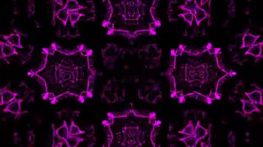 Psikedelik Kaleydoskop Patlaması simetrik kaleydoskop şekilleri patlıyor ve canlı renklerle beatendly döngülerde şekil değiştiriyor