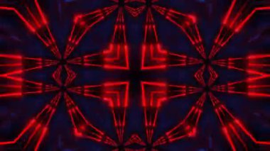 Psikedelik Kaleydoskop Patlaması simetrik kaleydoskop şekilleri patlıyor ve canlı renklerle beatendly döngülerde şekil değiştiriyor