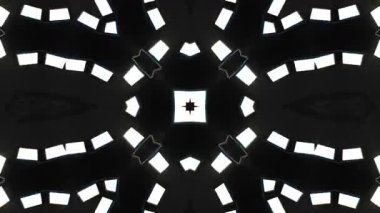 Psikedelik Kaleydoskop Patlaması simetrik kaleydoskop şekilleri patlıyor ve canlı renklerle beatendly döngülerde şekil değiştiriyor