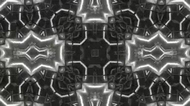 Psikedelik Kaleydoskop Patlaması simetrik kaleydoskop şekilleri patlıyor ve canlı renklerle beatendly döngülerde şekil değiştiriyor