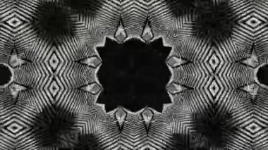 Psikedelik Kaleydoskop Patlaması simetrik kaleydoskop şekilleri patlıyor ve canlı renklerle beatendly döngülerde şekil değiştiriyor