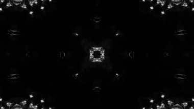 Psikedelik Kaleydoskop Patlaması simetrik kaleydoskop şekilleri patlıyor ve canlı renklerle beatendly döngülerde şekil değiştiriyor