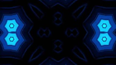 Psikedelik Kaleydoskop Patlaması simetrik kaleydoskop şekilleri patlıyor ve canlı renklerle beatendly döngülerde şekil değiştiriyor