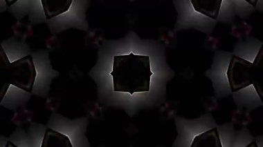 Psikedelik Kaleydoskop Patlaması simetrik kaleydoskop şekilleri patlıyor ve canlı renklerle beatendly döngülerde şekil değiştiriyor
