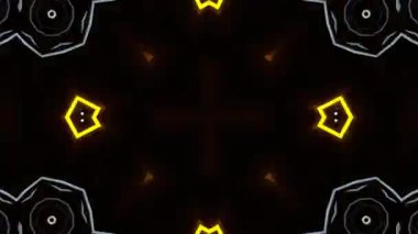 Psikedelik Kaleydoskop Patlaması simetrik kaleydoskop şekilleri patlıyor ve canlı renklerle beatendly döngülerde şekil değiştiriyor