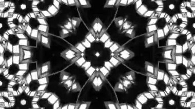 Psikedelik Kaleydoskop Patlaması simetrik kaleydoskop şekilleri patlıyor ve canlı renklerle beatendly döngülerde şekil değiştiriyor