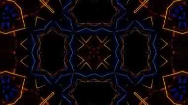 Psikedelik Kaleydoskop Patlaması simetrik kaleydoskop şekilleri patlıyor ve canlı renklerle beatendly döngülerde şekil değiştiriyor