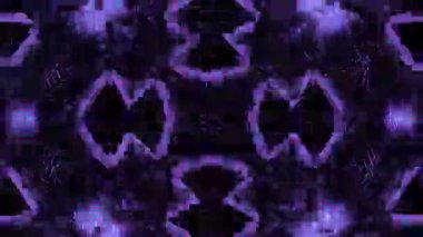 Psikedelik Kaleydoskop Patlaması simetrik kaleydoskop şekilleri patlıyor ve canlı renklerle beatendly döngülerde şekil değiştiriyor