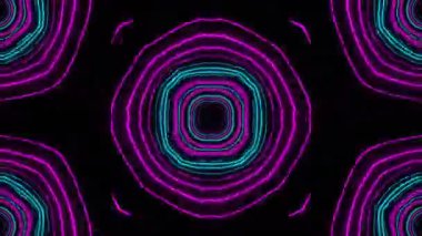 Psikedelik Kaleydoskop Patlaması simetrik kaleydoskop şekilleri patlıyor ve canlı renklerle beatendly döngülerde şekil değiştiriyor