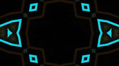 Psikedelik Kaleydoskop Patlaması simetrik kaleydoskop şekilleri patlıyor ve canlı renklerle beatendly döngülerde şekil değiştiriyor