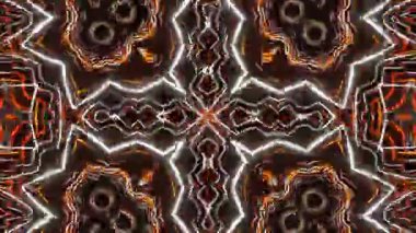 Psikedelik Kaleydoskop Patlaması simetrik kaleydoskop şekilleri patlıyor ve canlı renklerle beatendly döngülerde şekil değiştiriyor