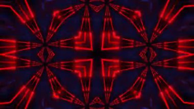 Psikedelik Kaleydoskop Patlaması simetrik kaleydoskop şekilleri patlıyor ve canlı renklerle beatendly döngülerde şekil değiştiriyor