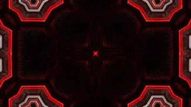 Psikedelik Kaleydoskop Patlaması simetrik kaleydoskop şekilleri patlıyor ve canlı renklerle beatendly döngülerde şekil değiştiriyor