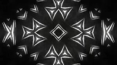 Psikedelik Kaleydoskop Patlaması simetrik kaleydoskop şekilleri patlıyor ve canlı renklerle beatendly döngülerde şekil değiştiriyor