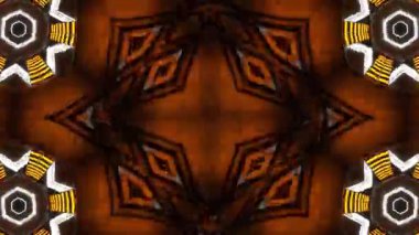 Psikedelik Kaleydoskop Patlaması simetrik kaleydoskop şekilleri patlıyor ve canlı renklerle beatendly döngülerde şekil değiştiriyor