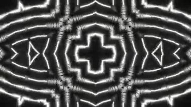 Psikedelik Kaleydoskop Patlaması simetrik kaleydoskop şekilleri patlıyor ve canlı renklerle beatendly döngülerde şekil değiştiriyor