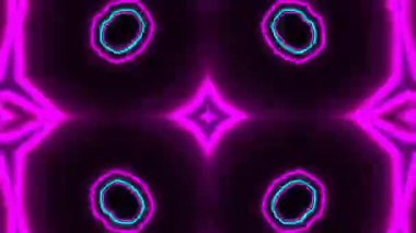 Psikedelik Kaleydoskop Patlaması simetrik kaleydoskop şekilleri patlıyor ve canlı renklerle beatendly döngülerde şekil değiştiriyor