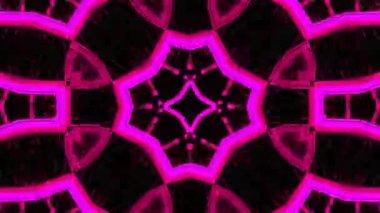 Psikedelik Kaleydoskop Patlaması simetrik kaleydoskop şekilleri patlıyor ve canlı renklerle beatendly döngülerde şekil değiştiriyor