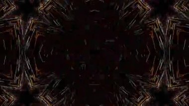 Psikedelik Kaleydoskop Patlaması simetrik kaleydoskop şekilleri patlıyor ve canlı renklerle beatendly döngülerde şekil değiştiriyor