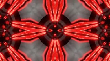 Psikedelik Kaleydoskop Patlaması simetrik kaleydoskop şekilleri patlıyor ve canlı renklerle beatendly döngülerde şekil değiştiriyor