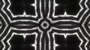 Psikedelik Kaleydoskop Patlaması simetrik kaleydoskop şekilleri patlıyor ve canlı renklerle beatendly döngülerde şekil değiştiriyor