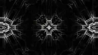 Psikedelik Kaleydoskop Patlaması simetrik kaleydoskop şekilleri patlıyor ve canlı renklerle beatendly döngülerde şekil değiştiriyor