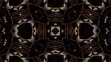 Psikedelik Kaleydoskop Patlaması simetrik kaleydoskop şekilleri patlıyor ve canlı renklerle beatendly döngülerde şekil değiştiriyor