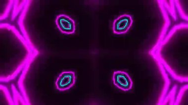 Psikedelik Kaleydoskop Patlaması simetrik kaleydoskop şekilleri patlıyor ve canlı renklerle beatendly döngülerde şekil değiştiriyor