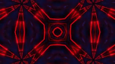 Psikedelik Kaleydoskop Patlaması simetrik kaleydoskop şekilleri patlıyor ve canlı renklerle beatendly döngülerde şekil değiştiriyor
