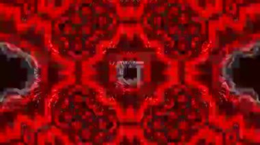 Psikedelik Kaleydoskop Patlaması simetrik kaleydoskop şekilleri patlıyor ve canlı renklerle beatendly döngülerde şekil değiştiriyor