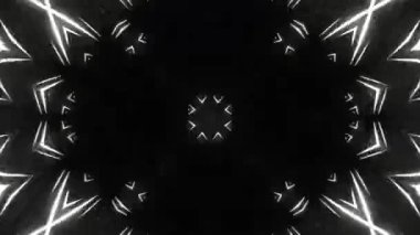 Psikedelik Kaleydoskop Patlaması simetrik kaleydoskop şekilleri patlıyor ve canlı renklerle beatendly döngülerde şekil değiştiriyor