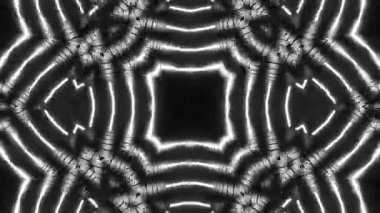 Psikedelik Kaleydoskop Patlaması simetrik kaleydoskop şekilleri patlıyor ve canlı renklerle beatendly döngülerde şekil değiştiriyor