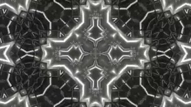 Psikedelik Kaleydoskop Patlaması simetrik kaleydoskop şekilleri patlıyor ve canlı renklerle beatendly döngülerde şekil değiştiriyor