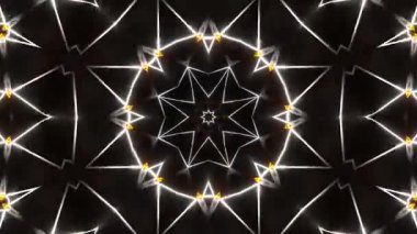 Psikedelik Kaleydoskop Patlaması simetrik kaleydoskop şekilleri patlıyor ve canlı renklerle beatendly döngülerde şekil değiştiriyor