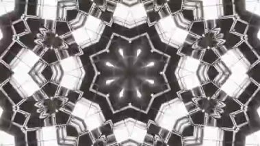 Psikedelik Kaleydoskop Patlaması simetrik kaleydoskop şekilleri patlıyor ve canlı renklerle beatendly döngülerde şekil değiştiriyor