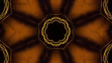 Psikedelik Kaleydoskop Patlaması simetrik kaleydoskop şekilleri patlıyor ve canlı renklerle beatendly döngülerde şekil değiştiriyor