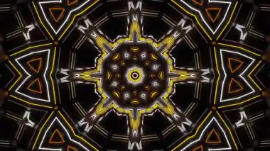 Psikedelik Kaleydoskop Patlaması simetrik kaleydoskop şekilleri patlıyor ve canlı renklerle beatendly döngülerde şekil değiştiriyor