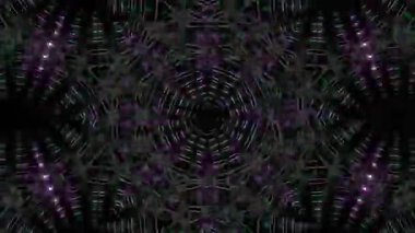 Psikedelik Kaleydoskop Patlaması simetrik kaleydoskop şekilleri patlıyor ve canlı renklerle beatendly döngülerde şekil değiştiriyor