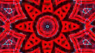 Psikedelik Kaleydoskop Patlaması simetrik kaleydoskop şekilleri patlıyor ve canlı renklerle beatendly döngülerde şekil değiştiriyor
