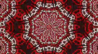 Psikedelik Kaleydoskop Patlaması simetrik kaleydoskop şekilleri patlıyor ve canlı renklerle beatendly döngülerde şekil değiştiriyor